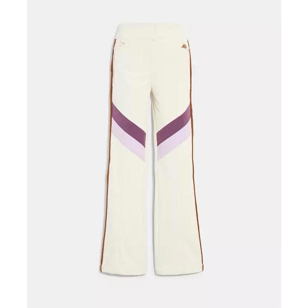 NWT Coach Color block Snow Pants  Women’s Size 10 Ivory And Purple  MSRP $450